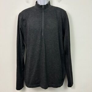 Lululemon Metal Vent Tech 1/2 Zip 2.0 Pullover Mens Large Charcoal Grey Heather
